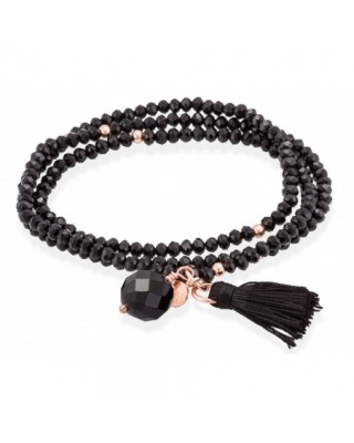 Pulsera ZEN Negro en plata...