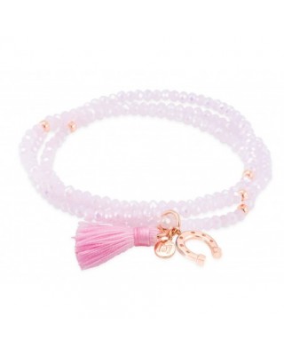 Pulsera ZEN Rosa en plata...