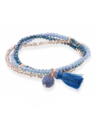 Pulsera ZEN Azul en plata...