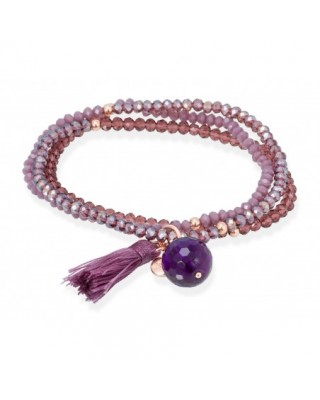 Pulsera ZEN Malva en plata...