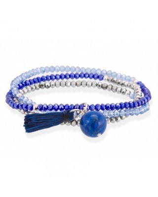 Pulsera ZEN Azul en plata...