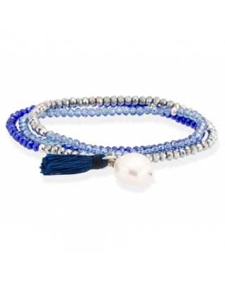 Pulsera ZEN Azul en plata...