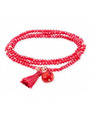 Pulsera ZEN Coral en plata...