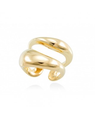 Anillo HUMO en plata dorada...