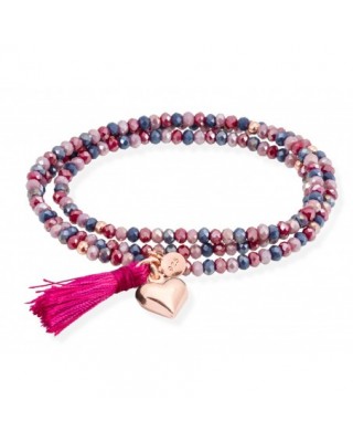 Pulsera ZEN Rosa en plata...