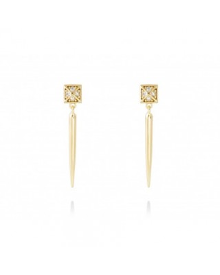 Pendientes en plata dorada...