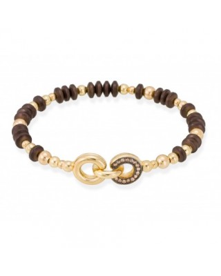 Pulsera FITJI coñac en...