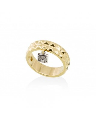 Anillo doble con charm de...