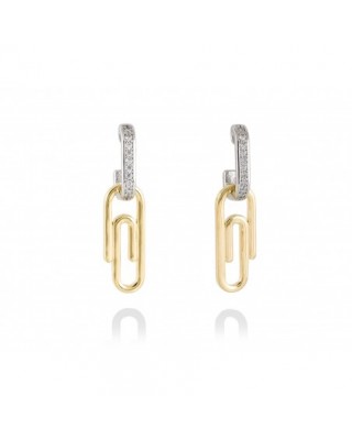 Pendientes aro cuadrado y...