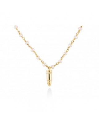 Collar con bala y rosario...