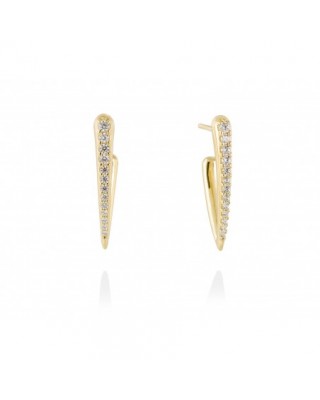 Pendientes en plata dorada...