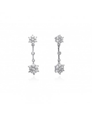 Pendientes novia plata y...