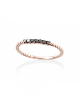 Anillo en Oro Rosa 18Kt. y...