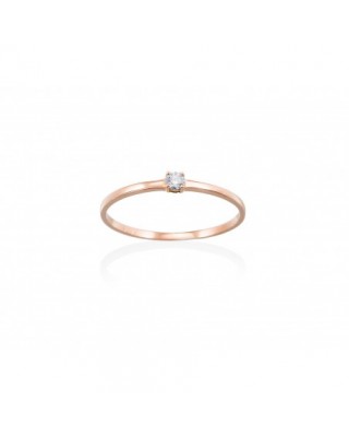 Anillo en Oro Rosa 18Kt. y...