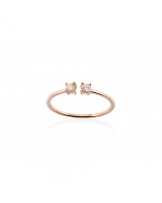 Anillo en Oro Rosa 18Kt. y...