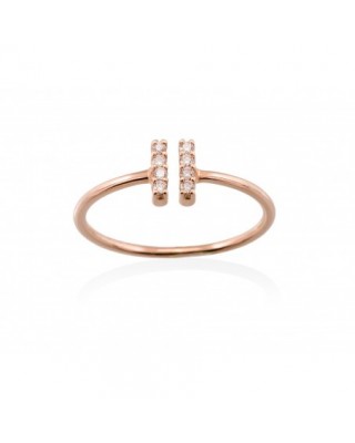 Anillo en Oro Rosa18Kt. y...