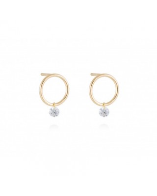 Pendientes en Oro 18Kt. y...