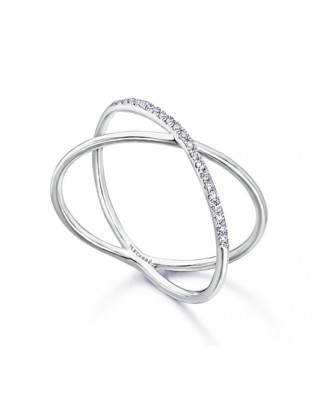 Anillo Cruzado de Oro...