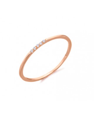 Anillo con 5 Diamantes,...