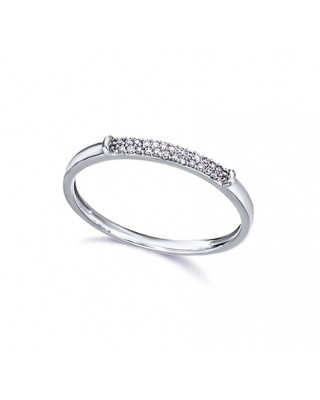 Anillo de oro blanco de 18k...