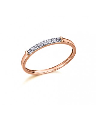 Anillo oro rosa de 18K con...