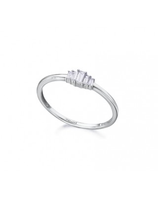 Anillo Oro blanco de 18K...