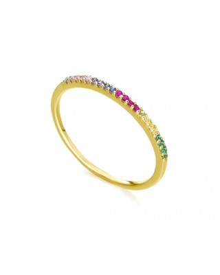 Anillo Topacios Multicolor,...